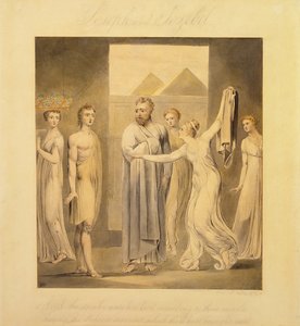 زوجة جوزيف وبوتيفار ، 1803-05 (قلم وحبر ومرحاض على ورق) بواسطة وليام بليك